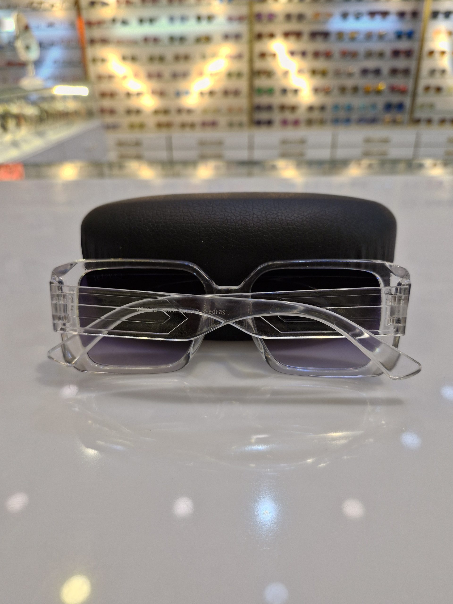 عینک آفتابی اسپرت تمام کریستالی جدید دسته پهن ترند